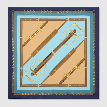 GUCCI Printed Silk Twill Carré