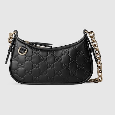 GUCCI GG Emblem Mini Shoulder Bag