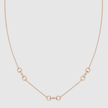 GUCCI Horsebit Diamond 18k Pendant Necklace