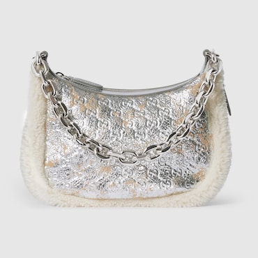 GUCCI GG Emblem Medium Shoulder Bag