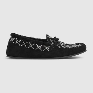 GUCCI Women's GG Crystal Driver Loafer, Size 36 IT