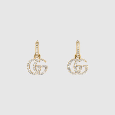 GUCCI GG Marmont Crystal Earrings