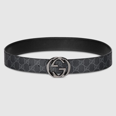 GUCCI Reversible Belt With Interlocking G Buckle, Size 70