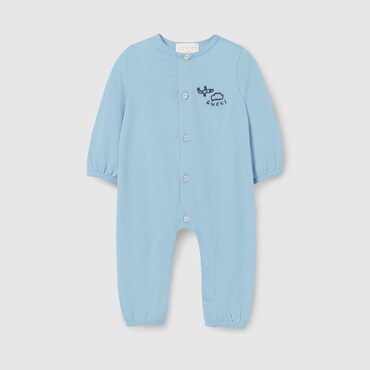 GUCCI Baby - Cotton One-piece With Print, Size 3-6 MONTHS