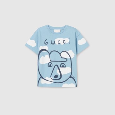 GUCCI Baby - Cotton T-shirt With Print, Size 3-6 MONTHS