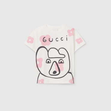 GUCCI Baby - Cotton T-shirt With Print, Size 6-9 MONTHS