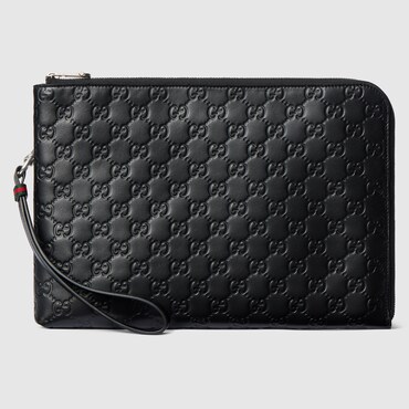 GUCCI GG Emblem Pouch