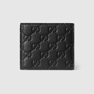 GUCCI GG Emblem Bi-fold Wallet