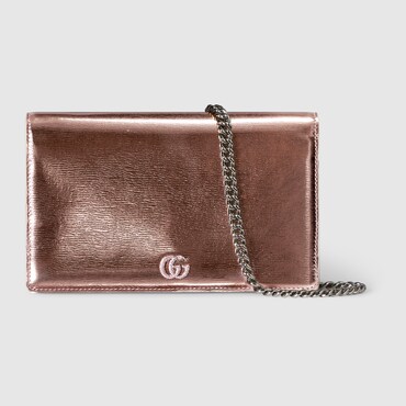 GUCCI Bi-colour GG Marmont Wallet On Chain