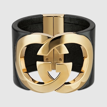 GUCCI Interlocking Cuff Bracelet, Size L