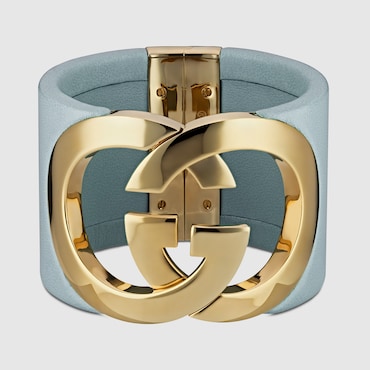 GUCCI Interlocking Cuff Bracelet, Size L
