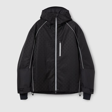 GUCCI GG Technical Fabric Jacquard Jacket, Size M