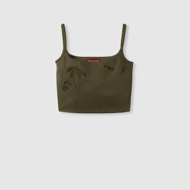 GUCCI Wool Mohair Top With Embroidery, Size 44 IT