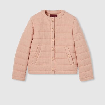 GUCCI Textured Wool Tweed Padded Jacket, Size 44 IT