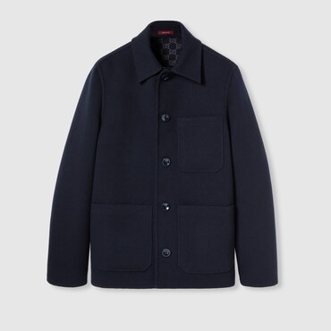 GUCCI Wool Double Jacket, Size 58