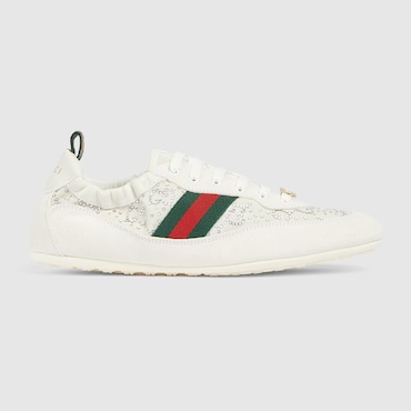 GUCCI Women's Shift GG Crystal Trainers, Size 37 IT