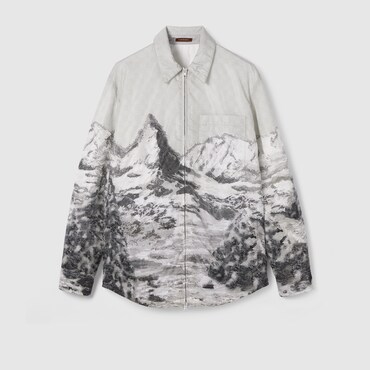 GUCCI Printed Nylon Jacket, Size 58