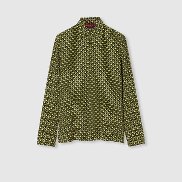 GUCCI Camicia In Seta Crêpe De Chine, Taglia 56