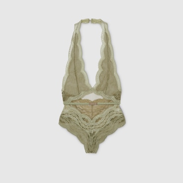 GUCCI Floral Lace Tulle Bodysuit, Size XS
