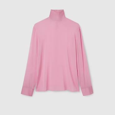 GUCCI Silk Stretch Chiffon Shirt, Size 44