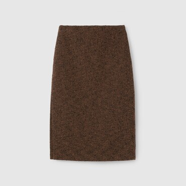 GUCCI Seeded Wool Skirt, Size 46 IT