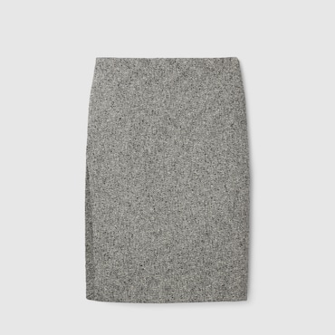 GUCCI Cotton-wool Mouliné Skirt, Size 44 IT