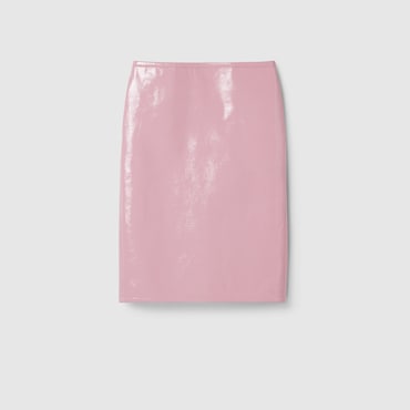 GUCCI Naplak Leather Skirt, Size 42 IT