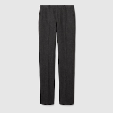 GUCCI Wool Mouliné Trousers, Size 52