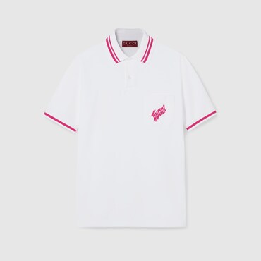 GUCCI Cotton Polo Shirt With Embroidery, Size XXXL