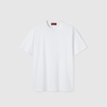 GUCCI Cotton Jersey T-shirt With Embroidery, Size L