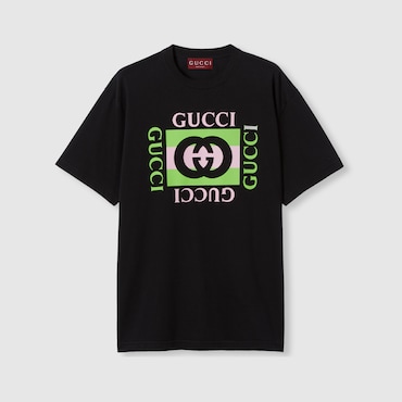GUCCI Printed Cotton Jersey T-shirt, Size XXXL