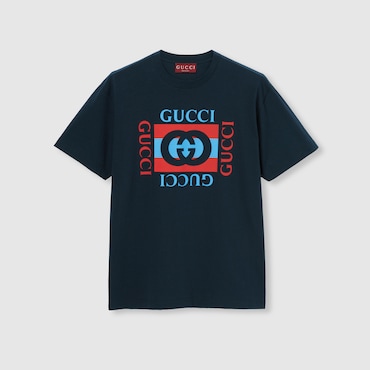 GUCCI Printed Cotton Jersey T-shirt, Size XXL