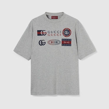 GUCCI Printed Cotton Jersey T-shirt, Size XL