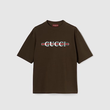 GUCCI Printed Cotton Jersey T-shirt, Size L