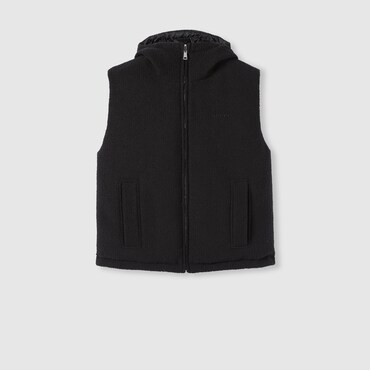 GUCCI Reversible Wool Bouclé Gilet, Size 40 IT