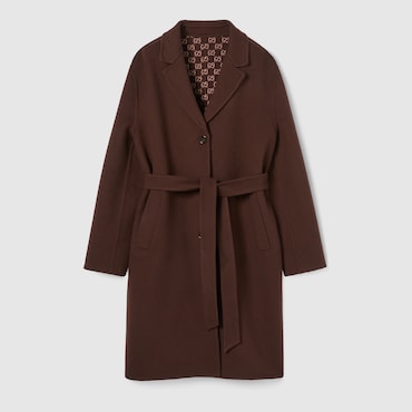 GUCCI Reversible Silk Wool Coat, Size 36 IT