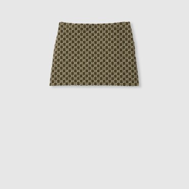 GUCCI GG Cotton Bouclé Mini Skirt, Size 36 IT