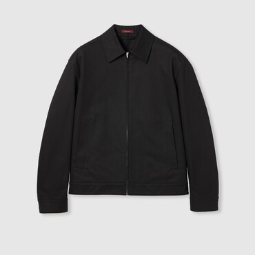 GUCCI Cotton Twill Jacket With Web Detail, Size 56
