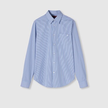 GUCCI Cotton Poplin Shirt With Embroidery, Size 17++