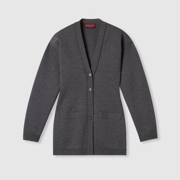 GUCCI Extra Fine Wool Cardigan, Size M