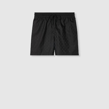 GUCCI GG Nylon Swim Shorts, Size 46 IT