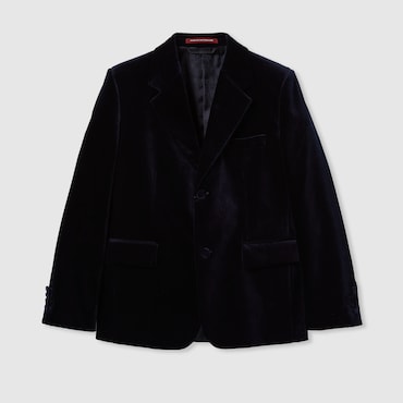 GUCCI Stretch Cotton Velvet Jacket, Size 50 IT