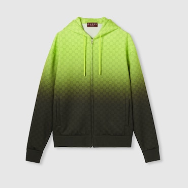 GUCCI Printed Light Neoprene Zip Jacket, Size S