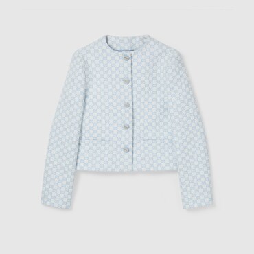 GUCCI GG Cotton Bouclé Jacket, Size 40 IT