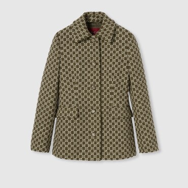 GUCCI GG Cotton Bouclé Jacket, Size 46 IT
