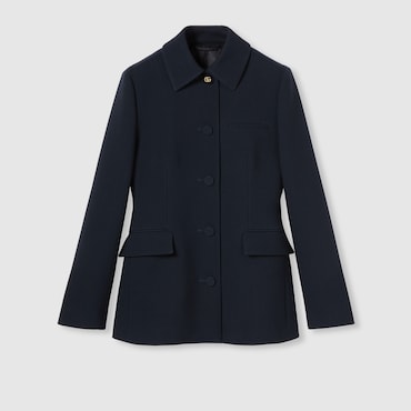 GUCCI Light Crêpe Wool Jacket, Size 44 IT