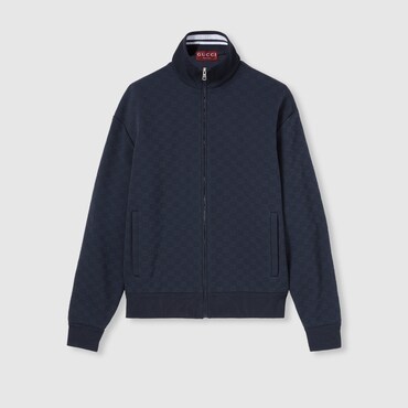 GUCCI Veste Zippée En Jersey Technique GG, Taille XXL