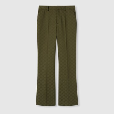 GUCCI GG Canvas Pants, Size 38 IT