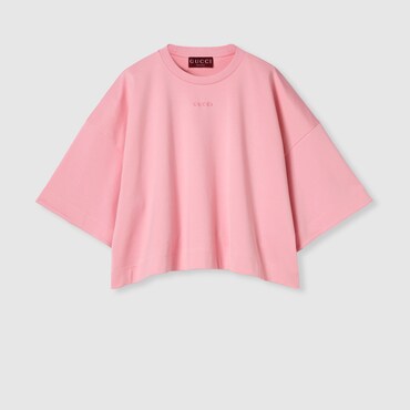 GUCCI Maxi T-shirt In Jersey Di Cotone Con Ricamo