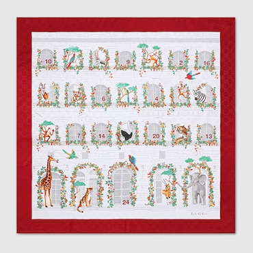 GUCCI Printed Silk Twill Carré